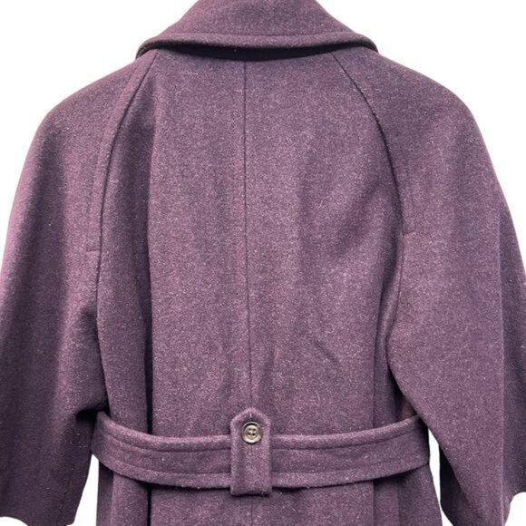 Gap Petites Y2K Purple Wool Winter Overcoat - Picture 6 of 10